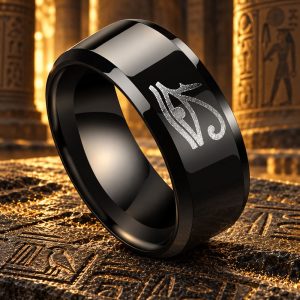 Anneau Noir Œil d'Horus
