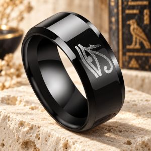 Anneau Noir Œil d'Horus