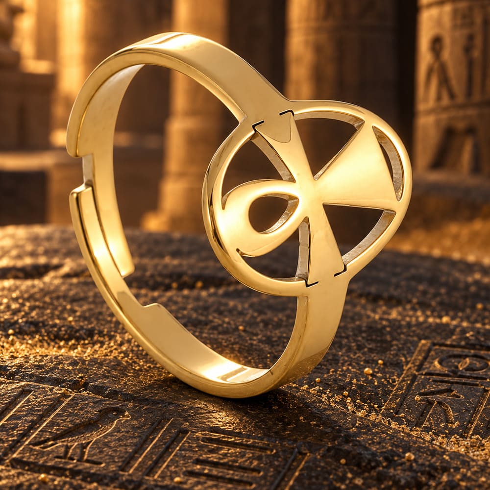 Bague Ankh Femme Raffinée