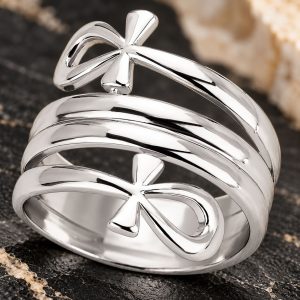 Bague Croix de Ankh Ajustable
