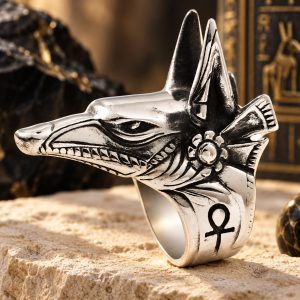 Bague Homme Tête d'Anubis