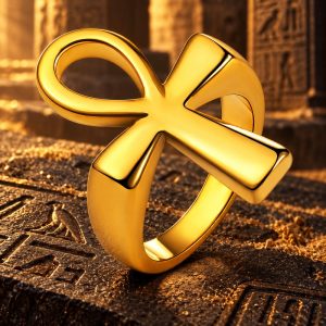 Bague en Forme de Croix Ankh