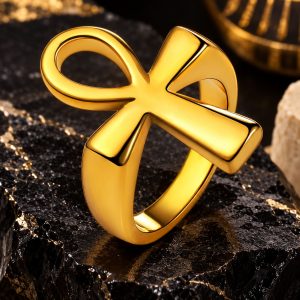 Bague en Forme de Croix Ankh