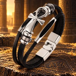Bracelet Croix de Vie Cuir