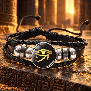 Bracelet Cuir Œil d'Horus