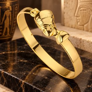 Bracelet Egyptien Antique - Reine Néfertiti Dorée