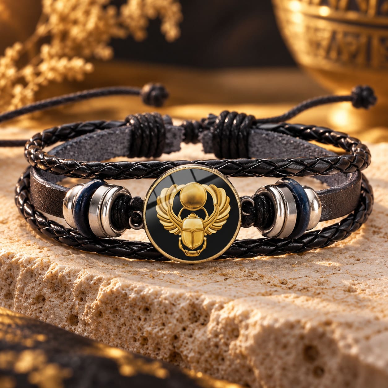 Bracelet Scarabée Egyptien