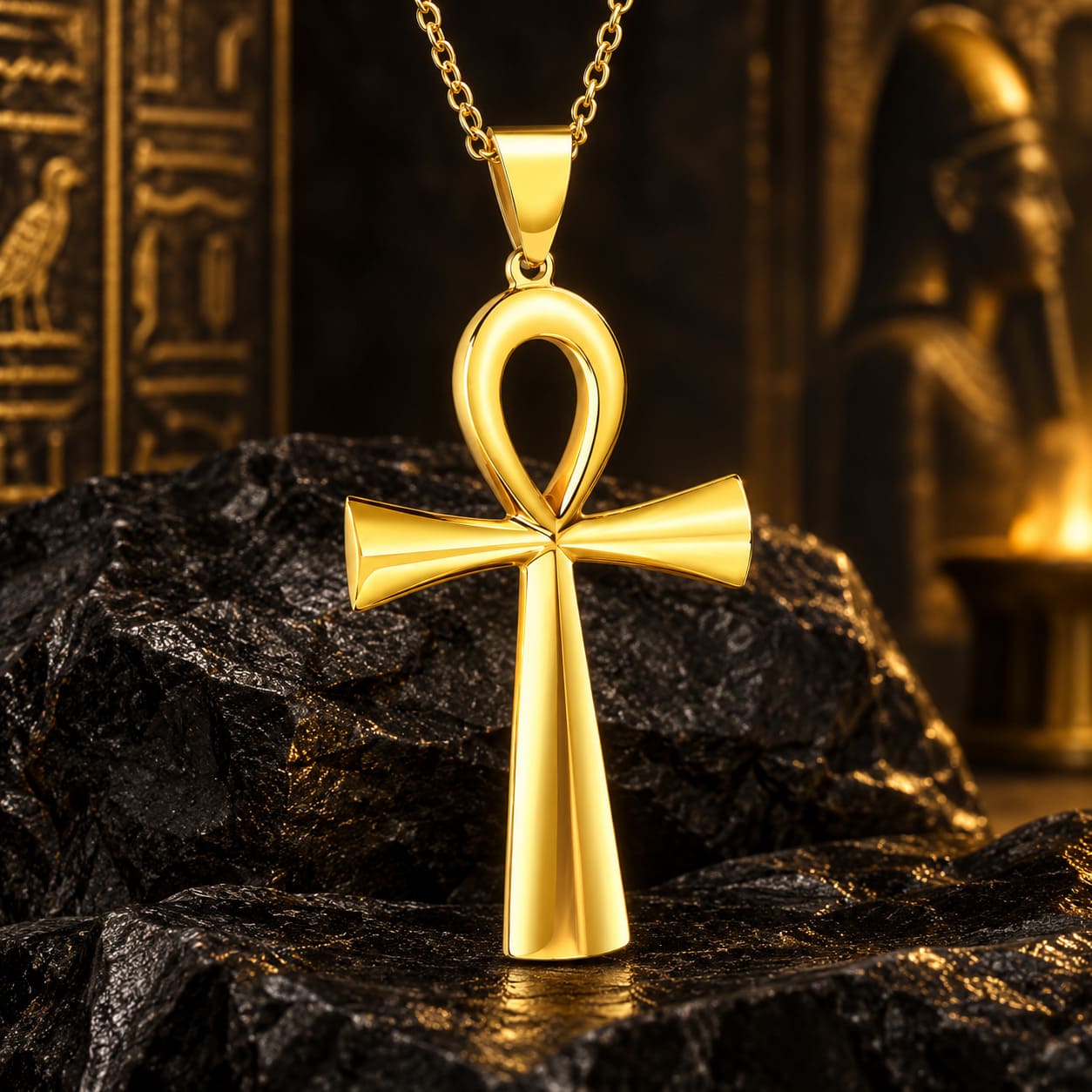 Collier Croix de Ankh 3D