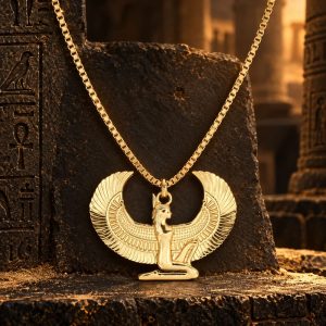 Collier Style Egyptien - Reine Isis Dorée