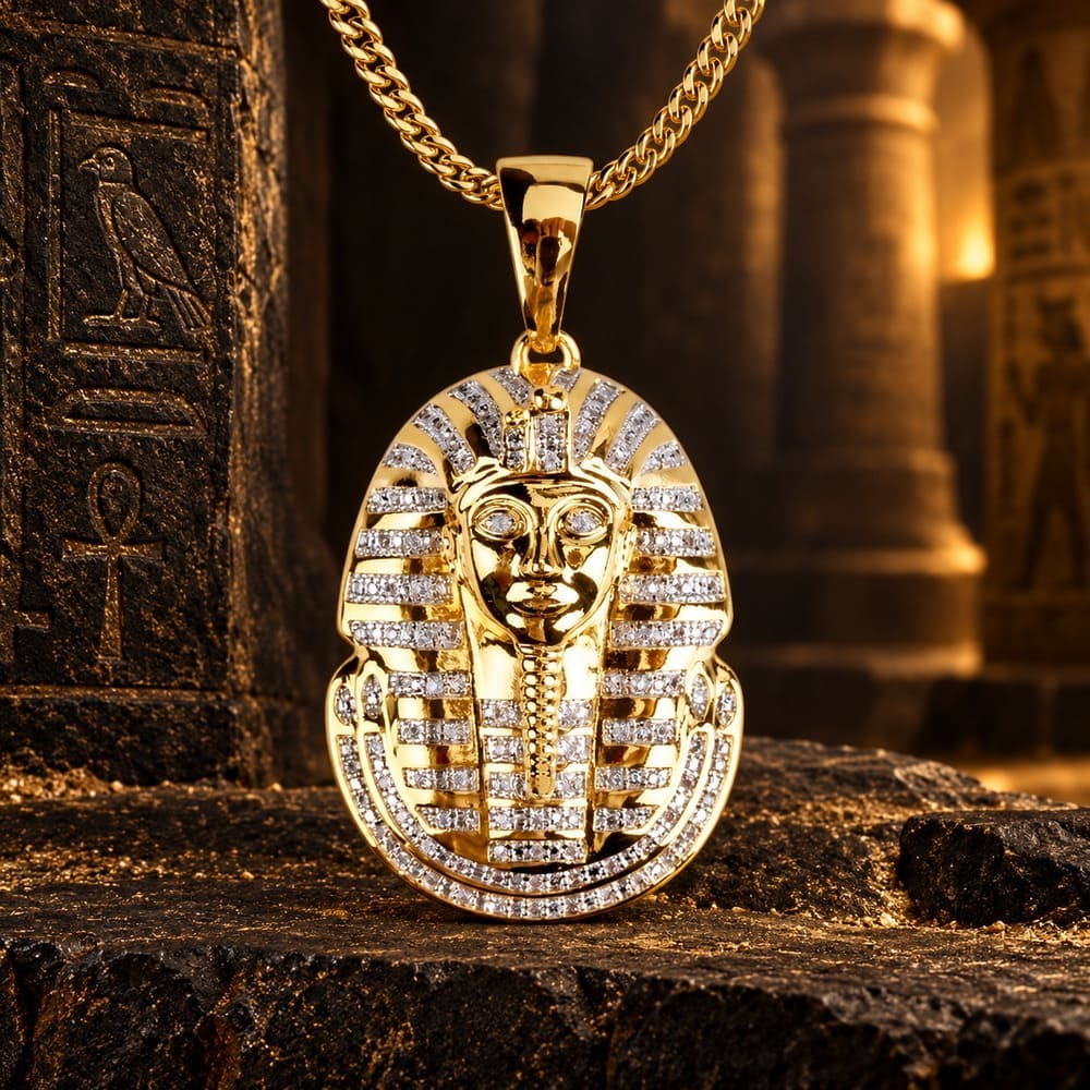 Collier Tête de Pharaon Pierres Brillantes