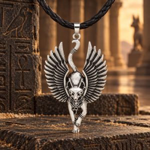 Pendentif Chat Egyptien Ailé