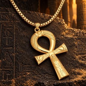 Pendentif Croix de Vie Dorée