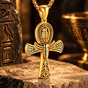 Pendentif Croix de Vie & Scarabée