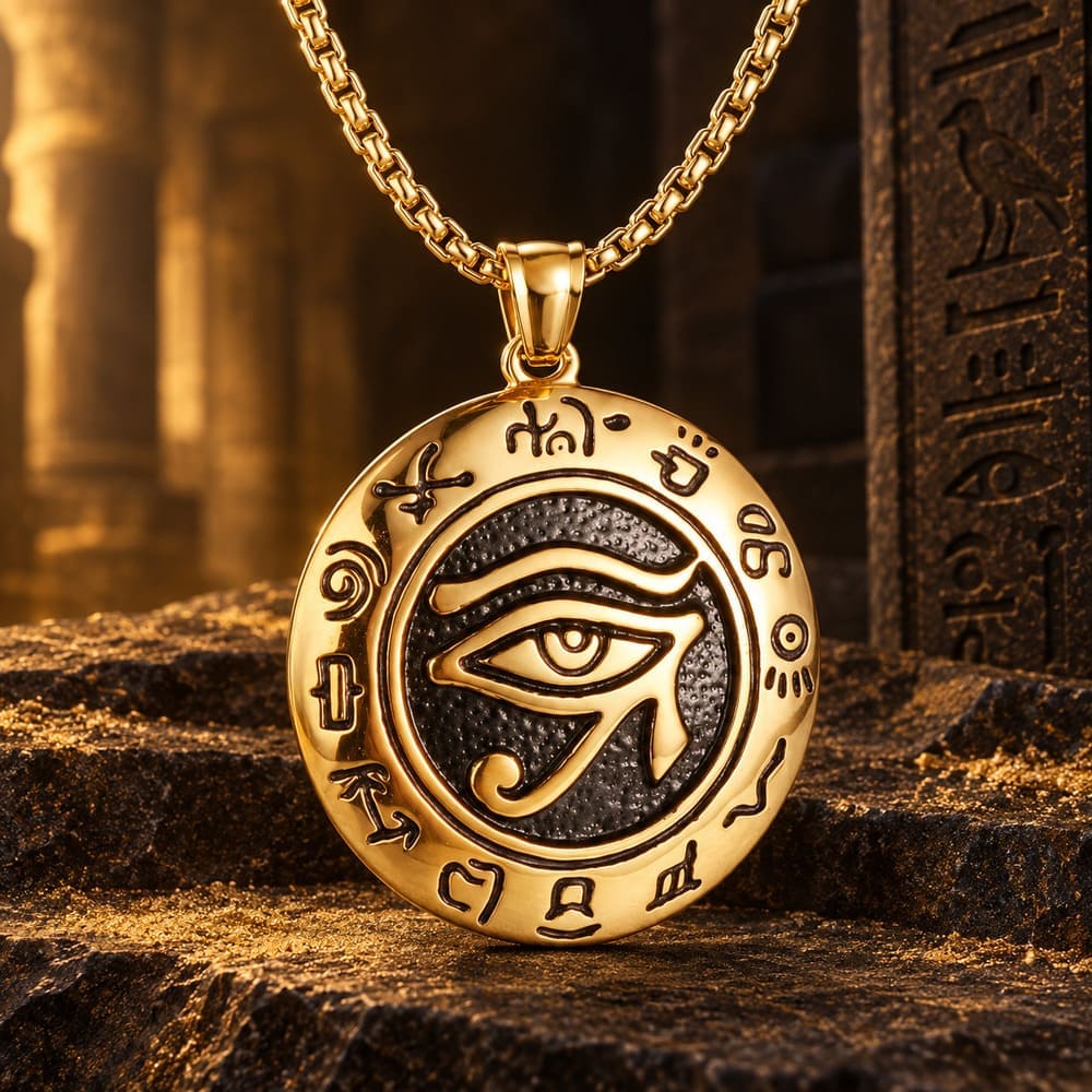Pendentif Horus & Lettres d'Egypte Antique