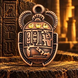 Pendentif Scarabée Egyptien Vintage