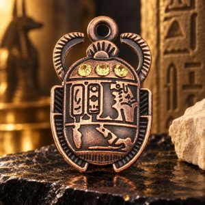 Pendentif Scarabée Egyptien Vintage