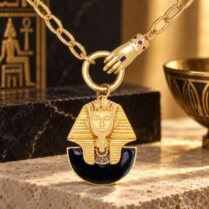 Pendentif Tête de Pharaon Dorée