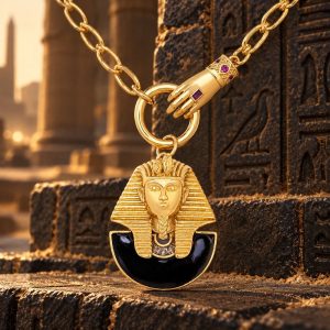 Pendentif Tête de Pharaon Dorée
