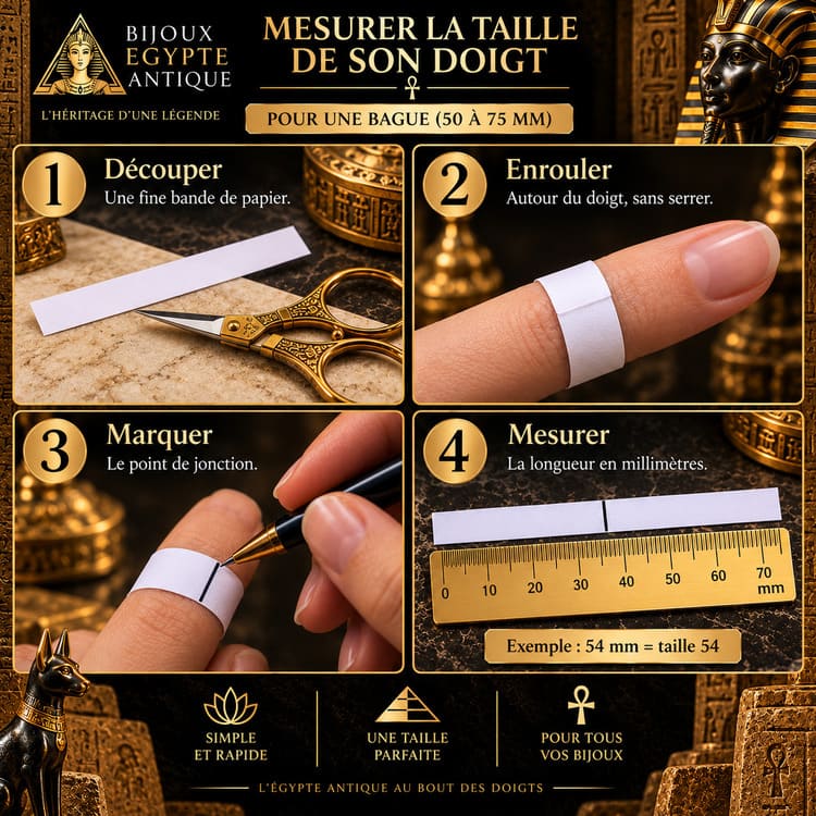 mesure bague egyptienne