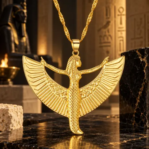Collier déesse Isis dorée