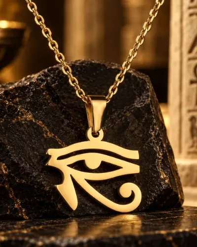 Pendentif Œil d’Horus doré