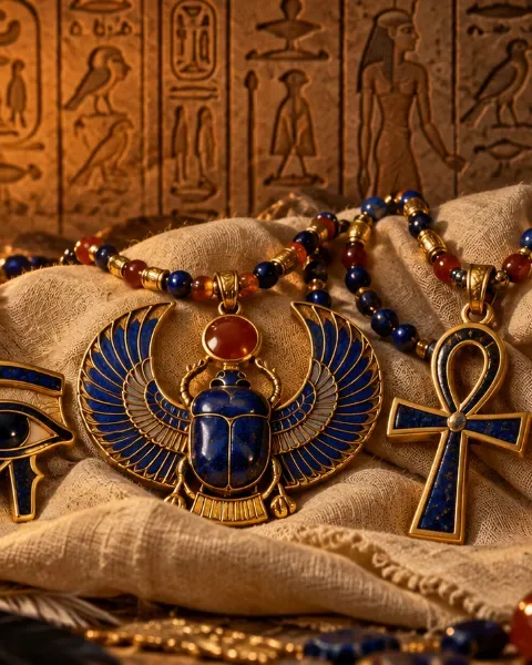 Colliers, Amulettes et Pendentifs Egyptiens